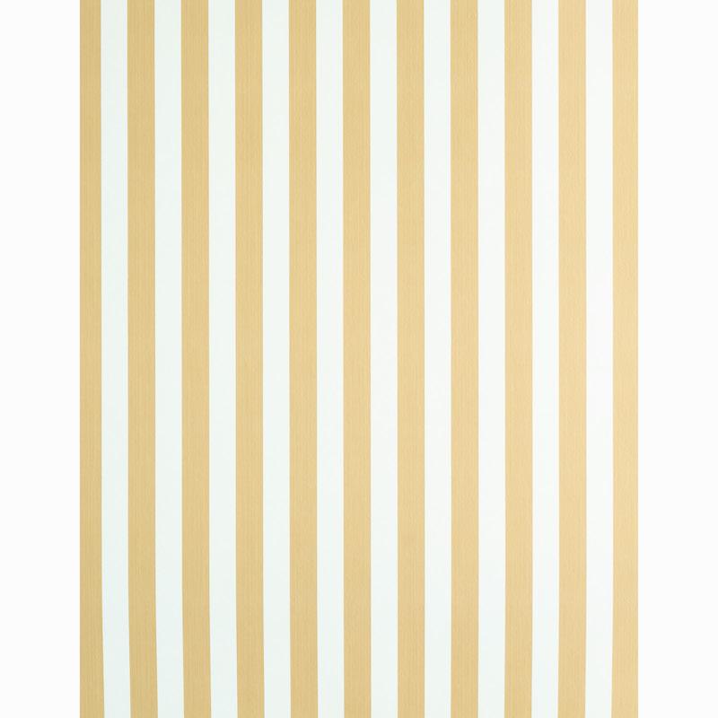 Schumacher Edwin Stripe Medium Wheat Wallpaper