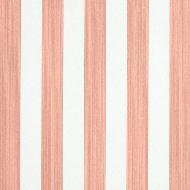 Schumacher Edwin Stripe Medium Pink Wallpaper