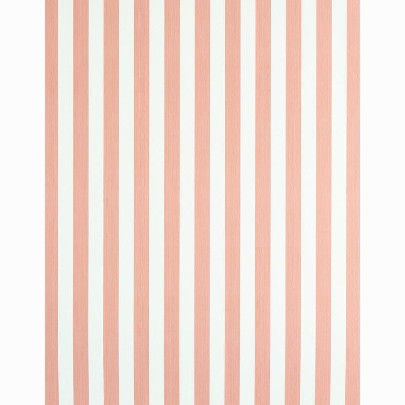 Schumacher Edwin Stripe Medium Pink Wallpaper