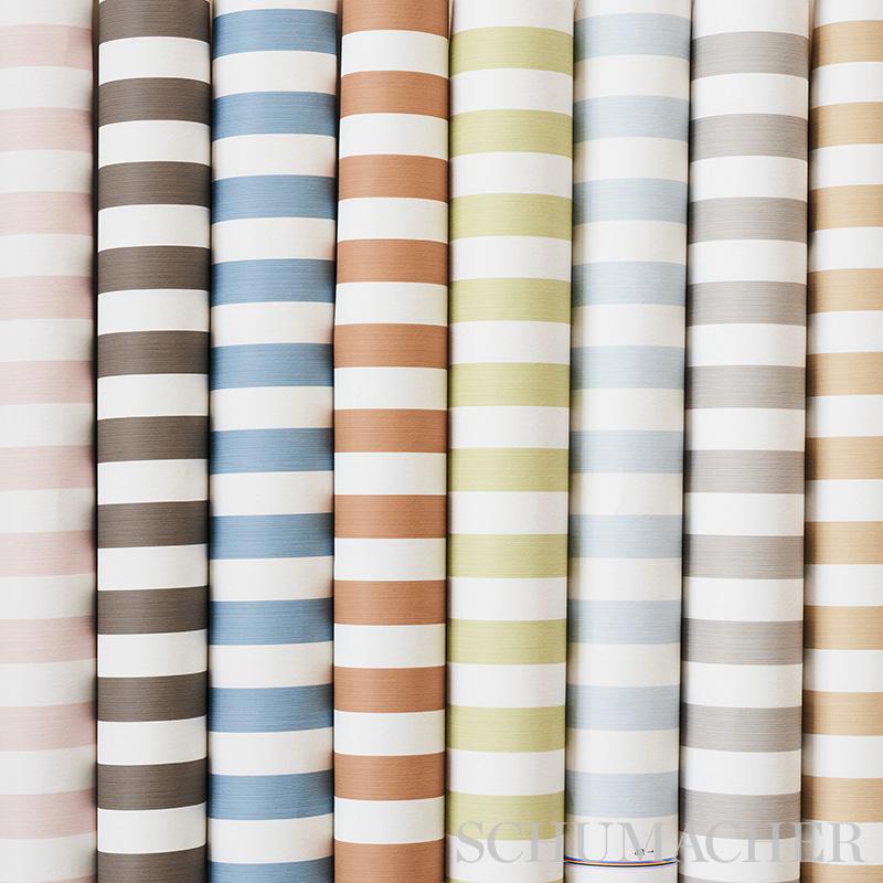 Schumacher Edwin Stripe Medium Linen Wallpaper