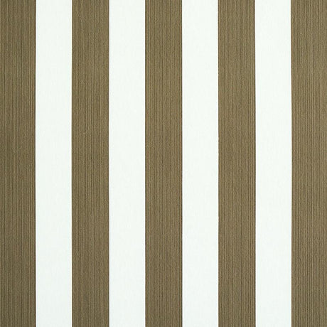 Schumacher Edwin Stripe Medium Mushroom Wallpaper