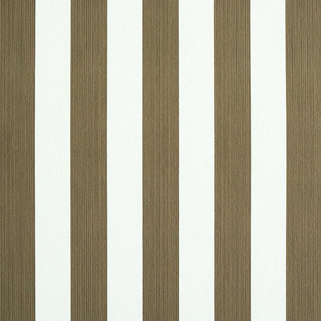 Schumacher Edwin Stripe Medium Mushroom Wallpaper