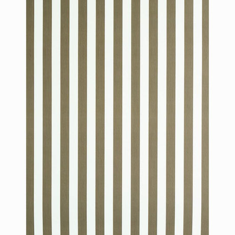 Schumacher Edwin Stripe Medium Mushroom Wallpaper