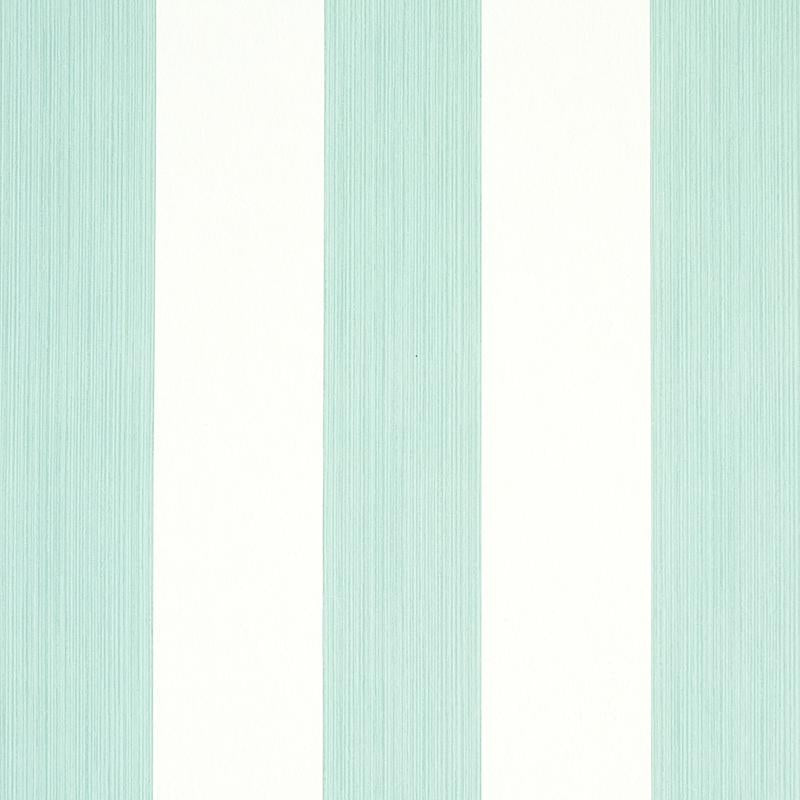 Schumacher Edwin Stripe Wide Seaglass Wallpaper