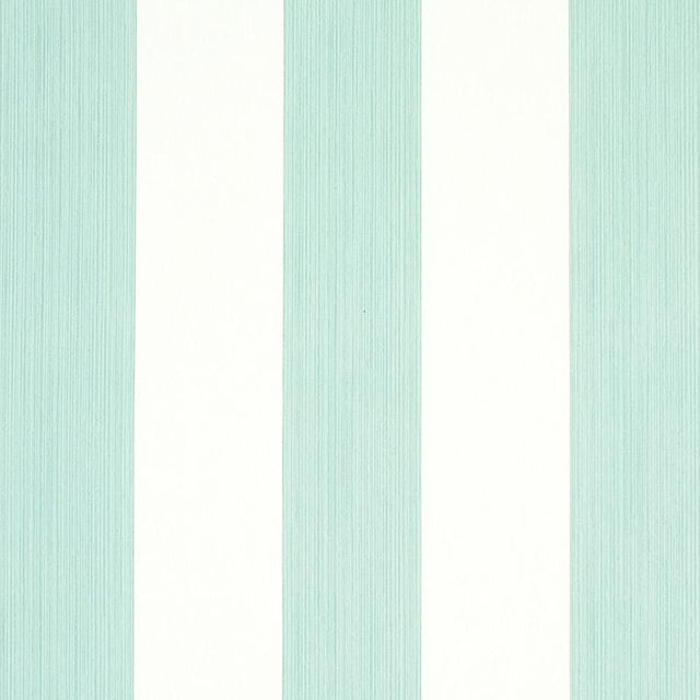 Schumacher Edwin Stripe Wide Seaglass Wallpaper