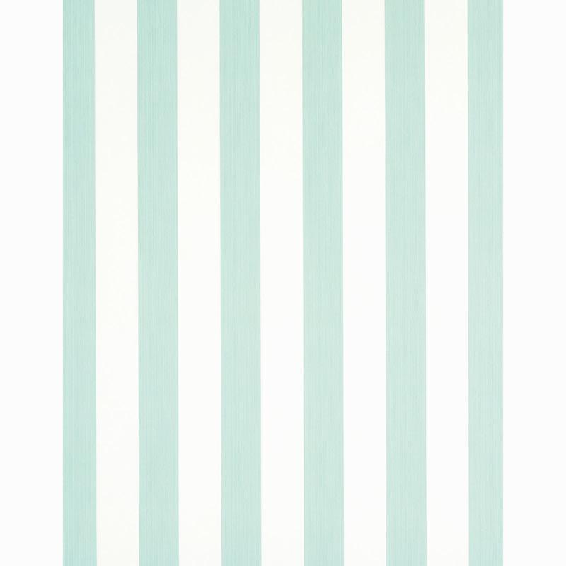Schumacher Edwin Stripe Wide Seaglass Wallpaper