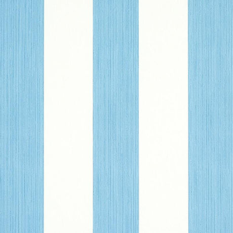 Schumacher Edwin Stripe Wide Ocean Wallpaper