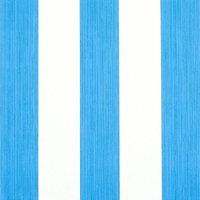 Schumacher Edwin Stripe Wide Cobalt Wallpaper