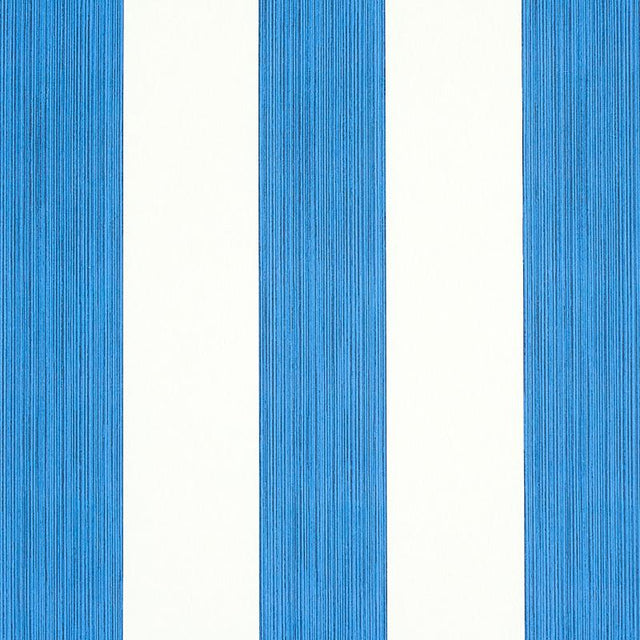 Schumacher Edwin Stripe Wide Navy Wallpaper