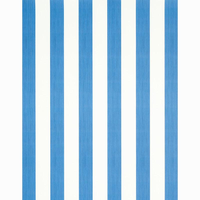 Schumacher Edwin Stripe Wide Navy Wallpaper