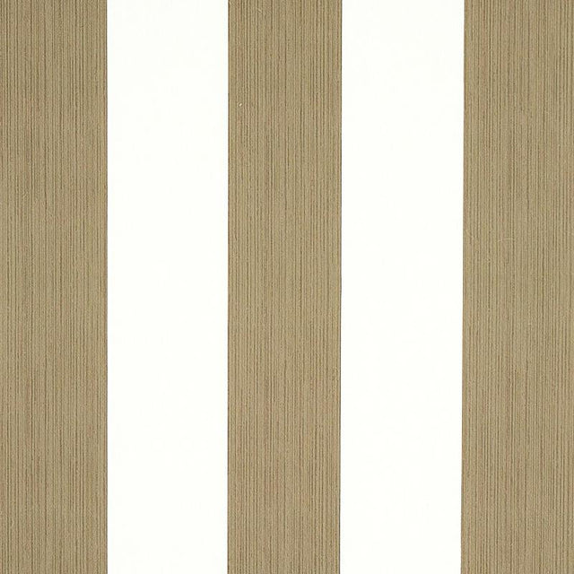 Schumacher Edwin Stripe Wide Mushroom Wallpaper