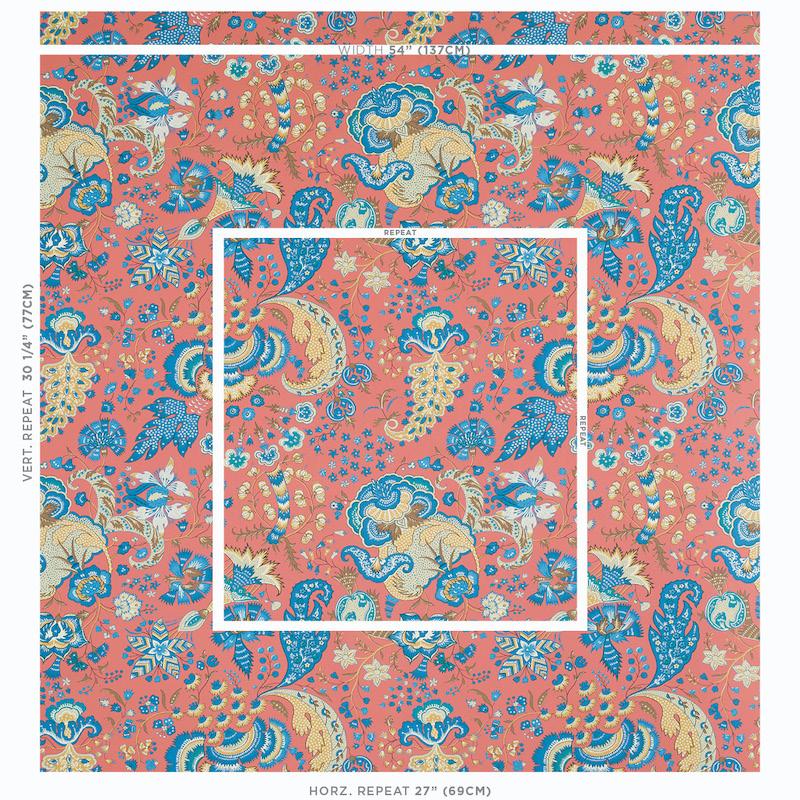 Schumacher Majorelle Red Wallpaper