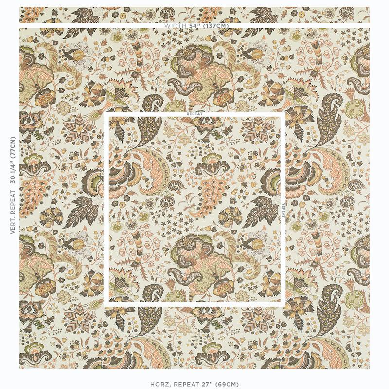 Schumacher Majorelle Neutral Wallpaper