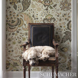 Schumacher Majorelle Neutral Wallpaper