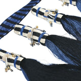 Schumacher Blue & Black Antony Tassel Trim