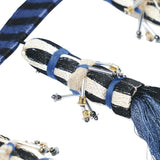 Schumacher Antony Tassel Blue & Black Trim