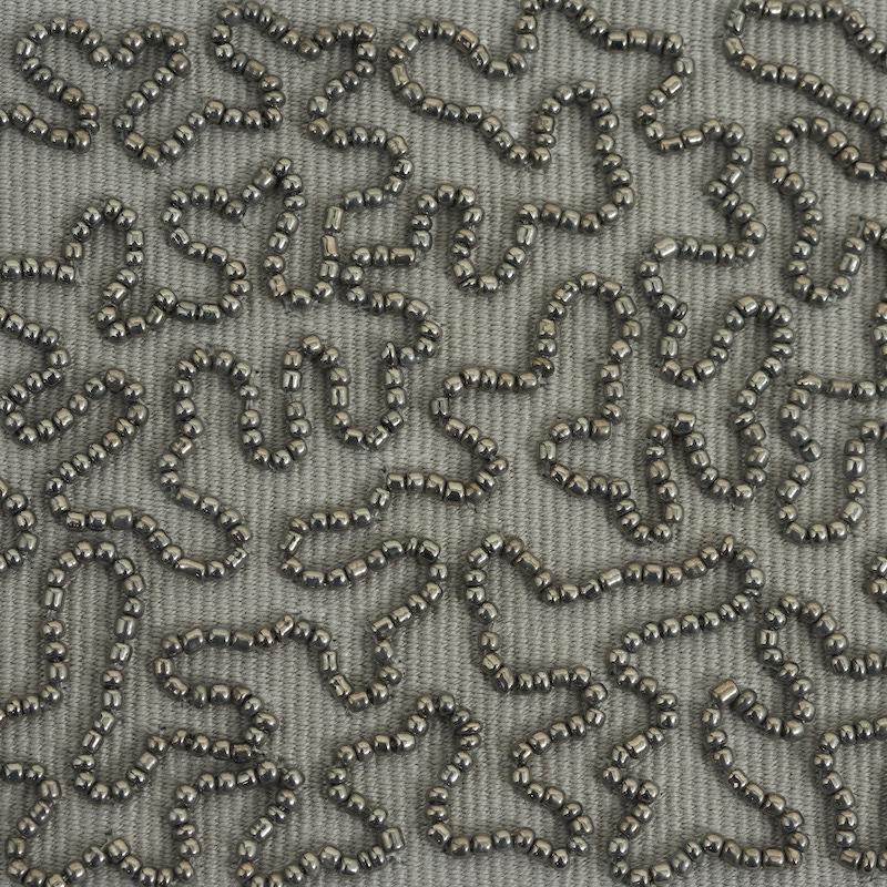 Schumacher Gunmetal Vermicelli Beaded Tape
