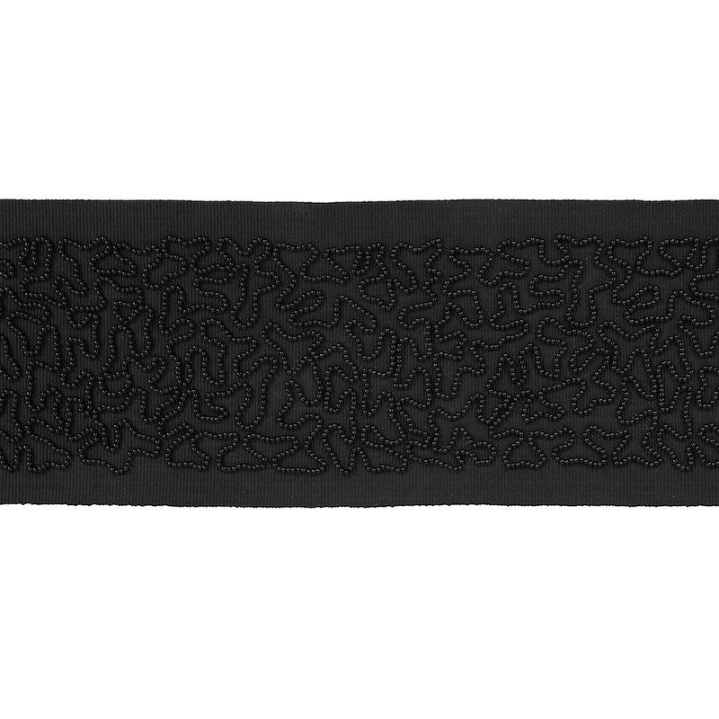 Schumacher Black Vermicelli Beaded Tape