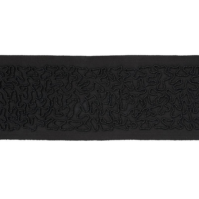 Schumacher Black Vermicelli Beaded Tape