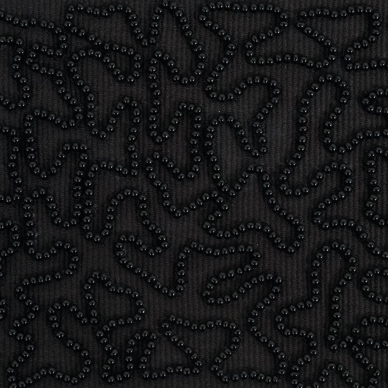 Schumacher Vermicelli Beaded Tape Black Trim