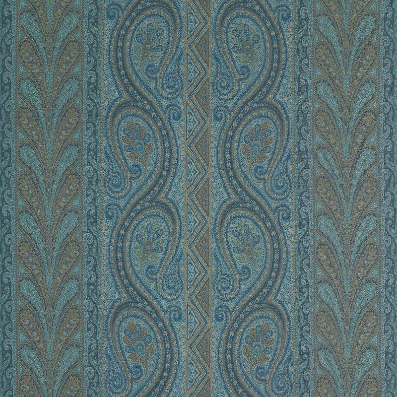 Schumacher Chatelaine Paisley Blue Fabric