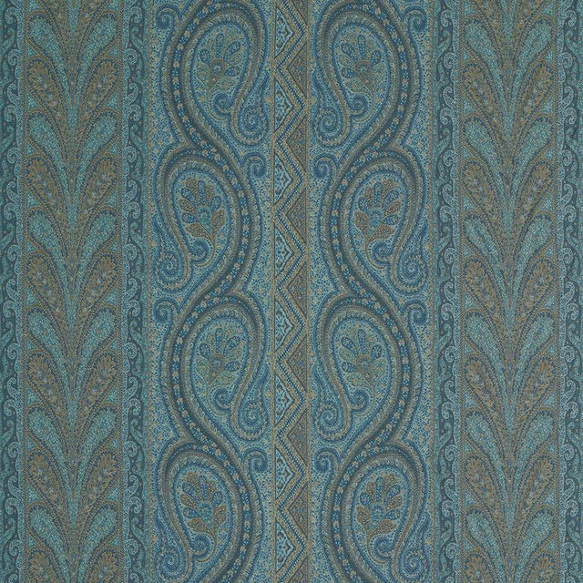 Schumacher Chatelaine Paisley Blue Fabric