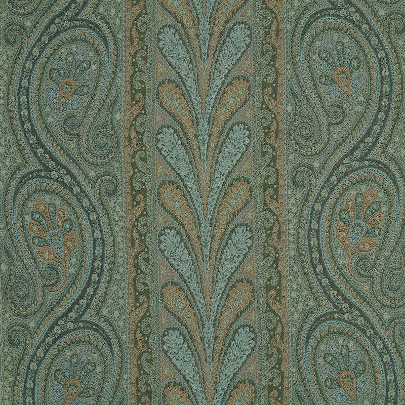 Schumacher Chatelaine Paisley Jade Fabric