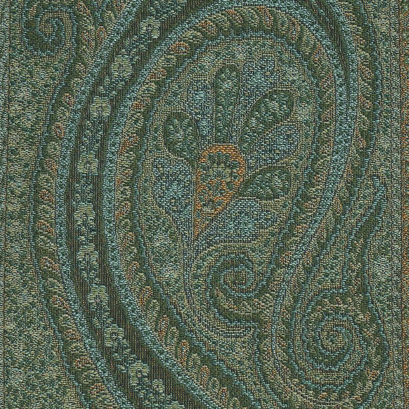 Schumacher Chatelaine Paisley Jade Fabric