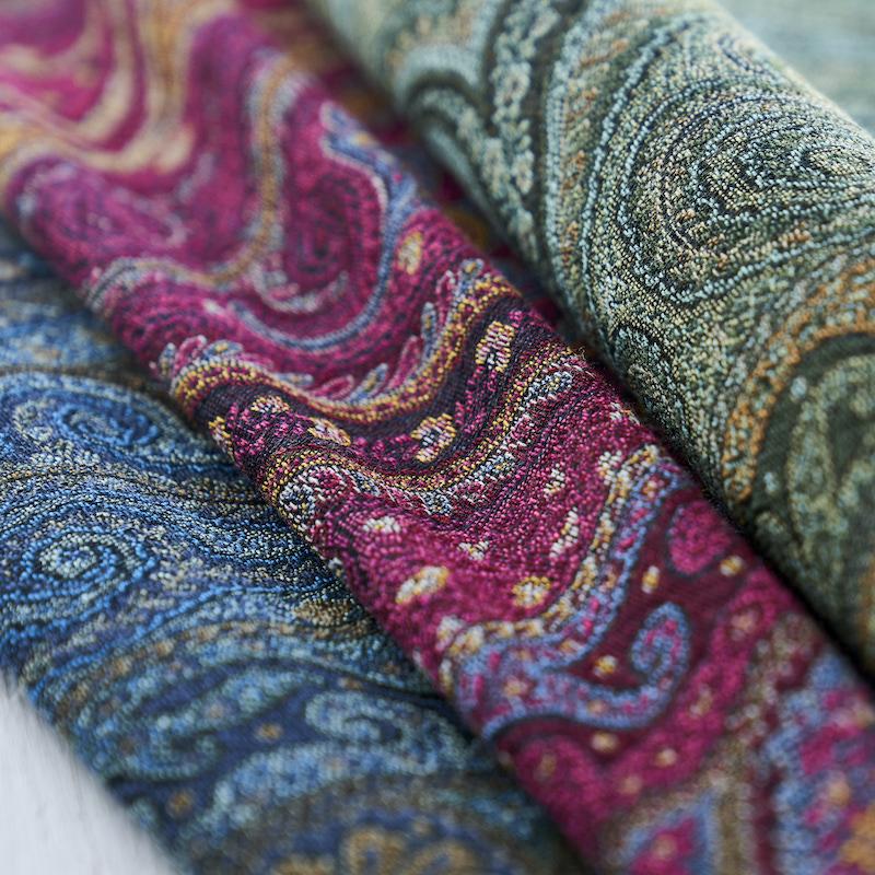 Schumacher Chatelaine Paisley Jade Fabric
