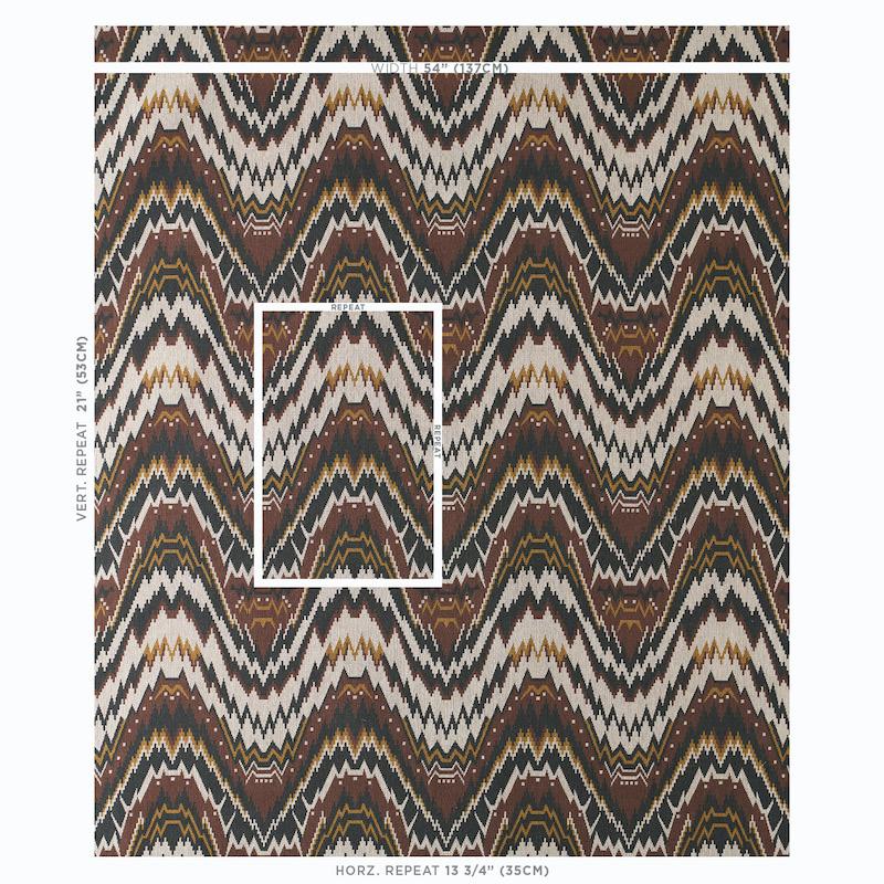 Schumacher Tauride Pingl Brown Fabric