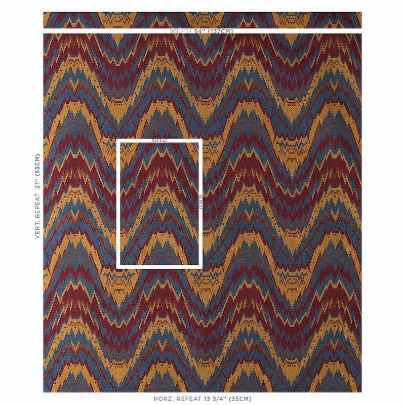 Schumacher Tauride Pingl Jewel Fabric