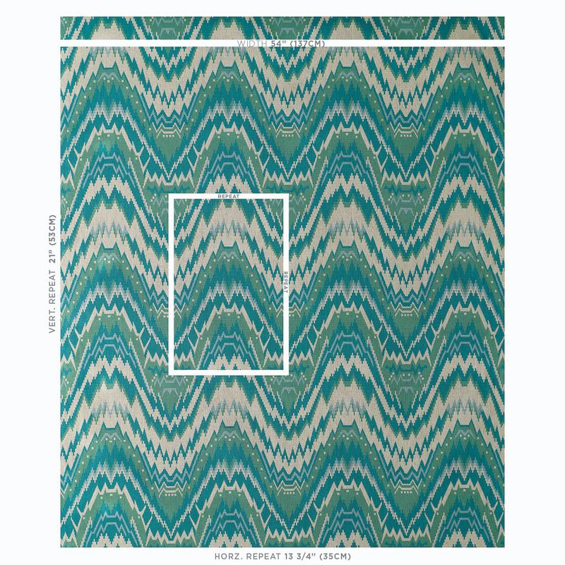 Schumacher Tauride Épinglé Peacock Fabric – DecoratorsBest