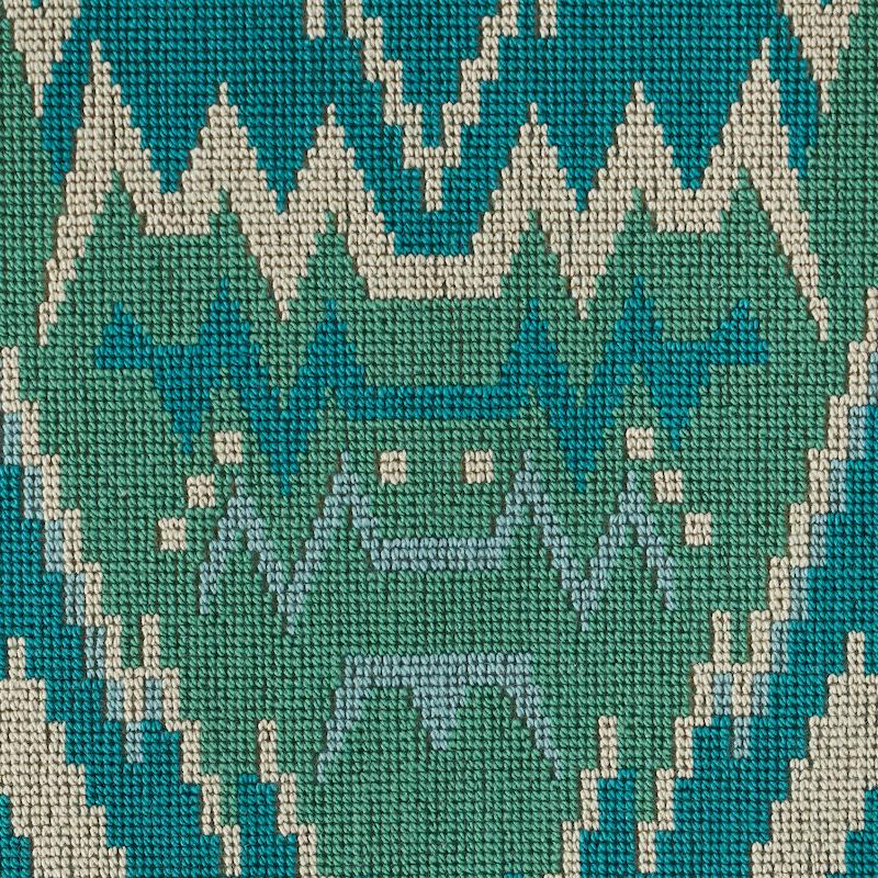 Schumacher Tauride Pingl Peacock Fabric