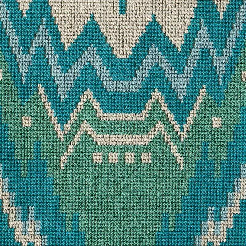 Schumacher Tauride Pingl Peacock Fabric