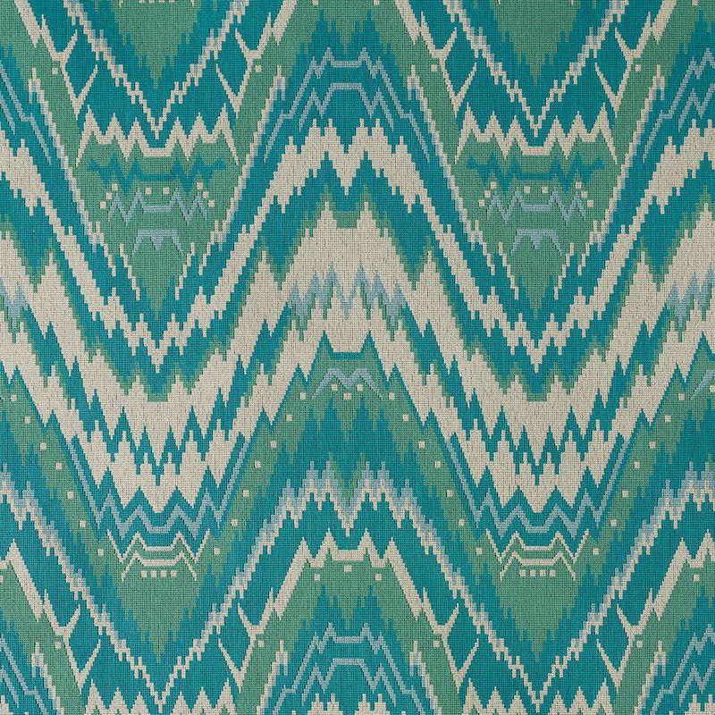 Schumacher Tauride Pingl Peacock Fabric
