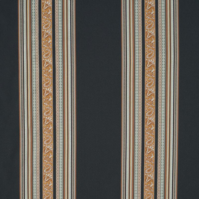 Schumacher Markova Stripe Black Fabric