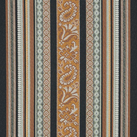 Schumacher Markova Stripe Black Fabric