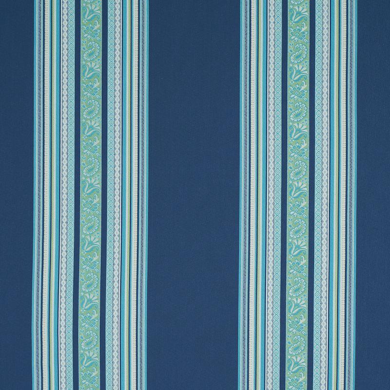 Schumacher Markova Stripe Navy Fabric
