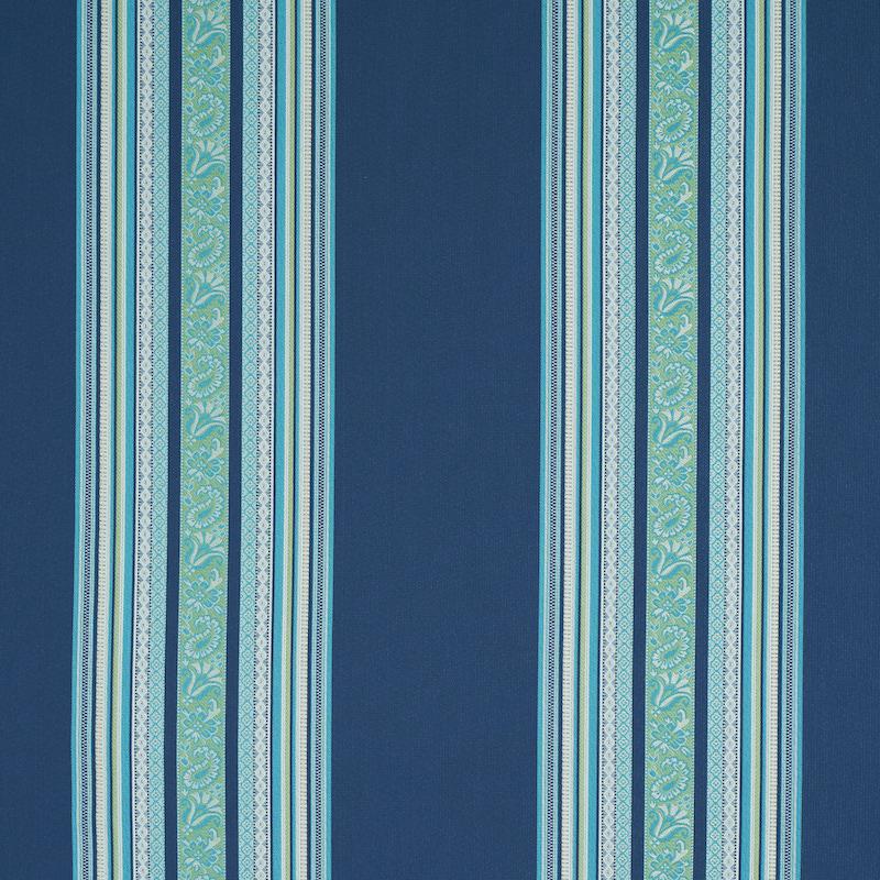 Schumacher Markova Stripe Navy Fabric