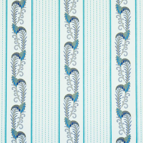 Schumacher Aleksy Stripe Teal Fabric