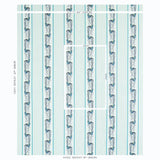 Schumacher Aleksy Stripe Teal Fabric