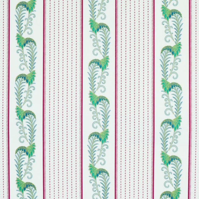 Schumacher Aleksy Stripe Plum Fabric