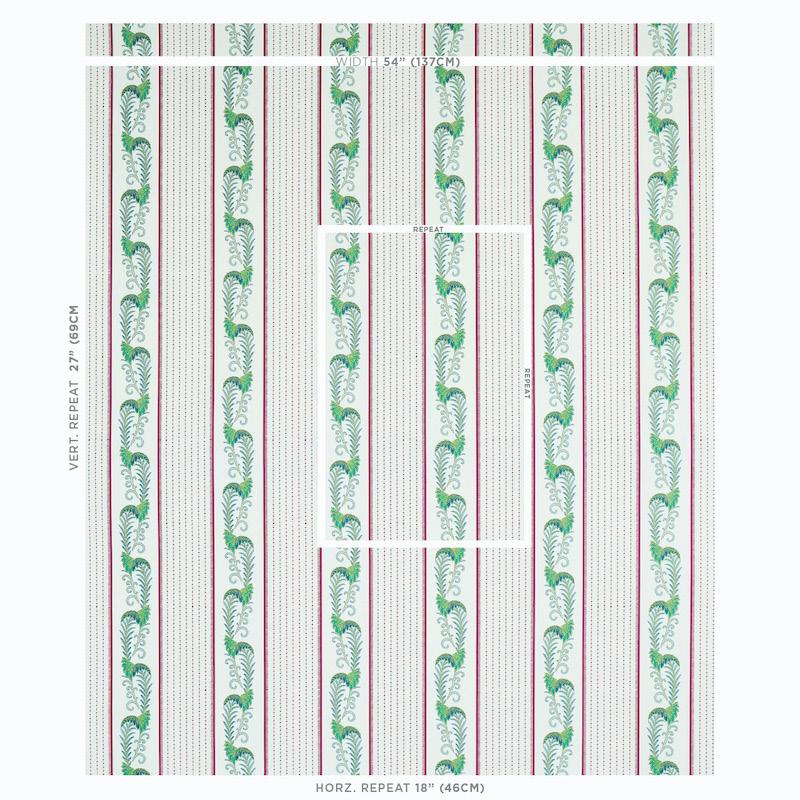 Schumacher Aleksy Stripe Plum Fabric