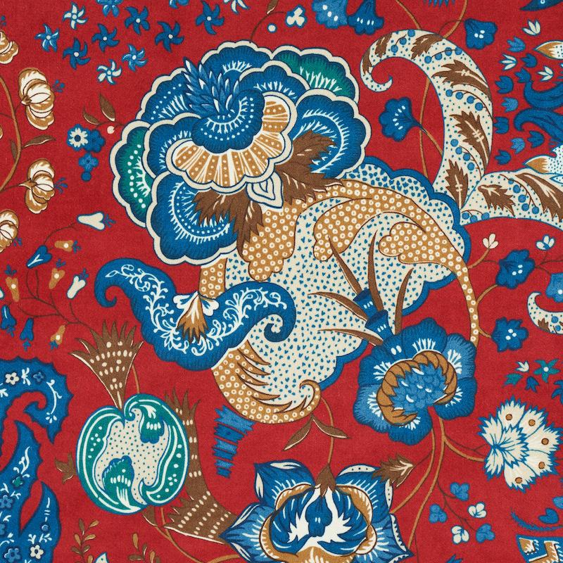 Schumacher Majorelle Velvet Red Fabric