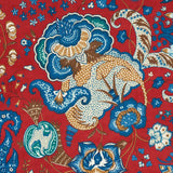Schumacher Majorelle Velvet Red Fabric