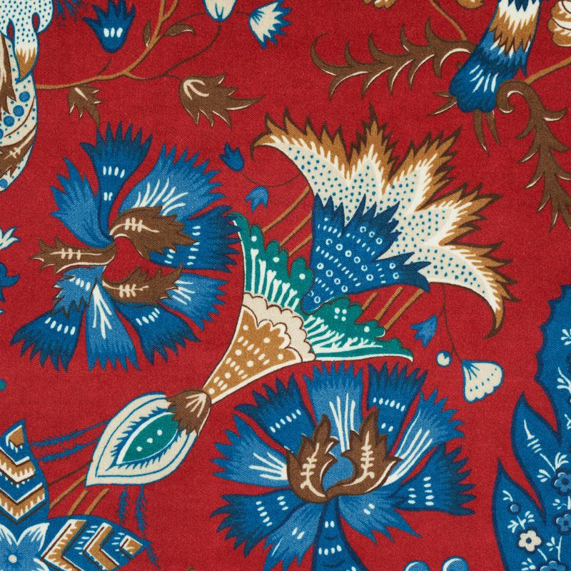 Schumacher Majorelle Velvet Red Fabric