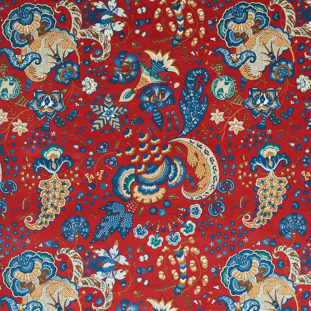 Schumacher Majorelle Velvet Red Fabric