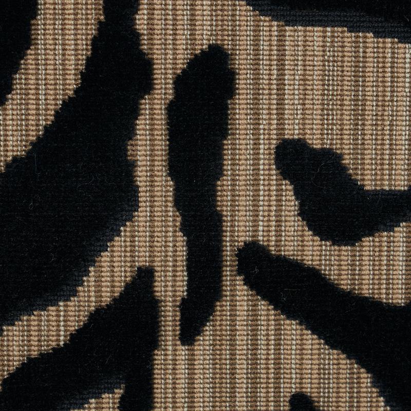 Schumacher Regine Strie Velvet Ebony Fabric