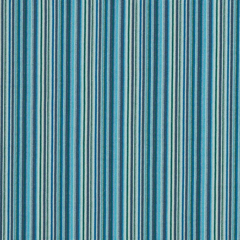 Schumacher Sinoir Stripe Blue Fabric