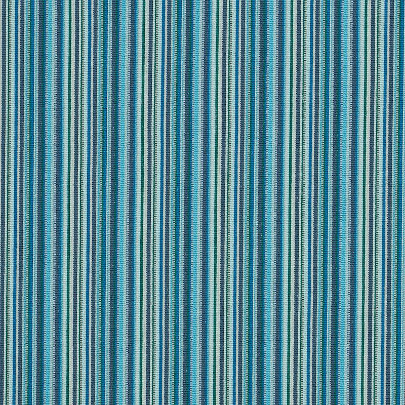 Schumacher Sinoir Stripe Blue Fabric